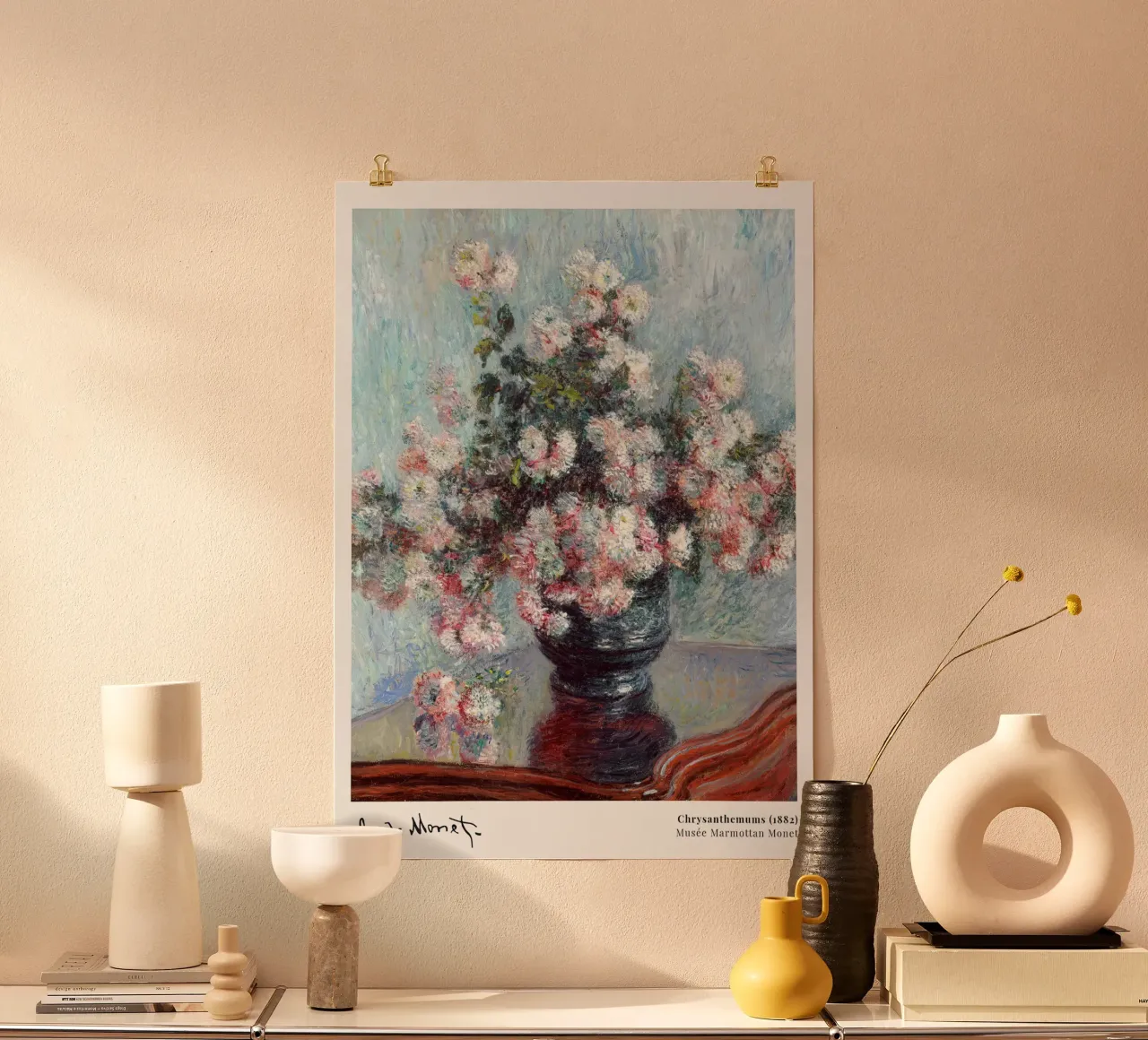 Crisantemi di Monet 1882 carta hahnemühle da Jam Poster