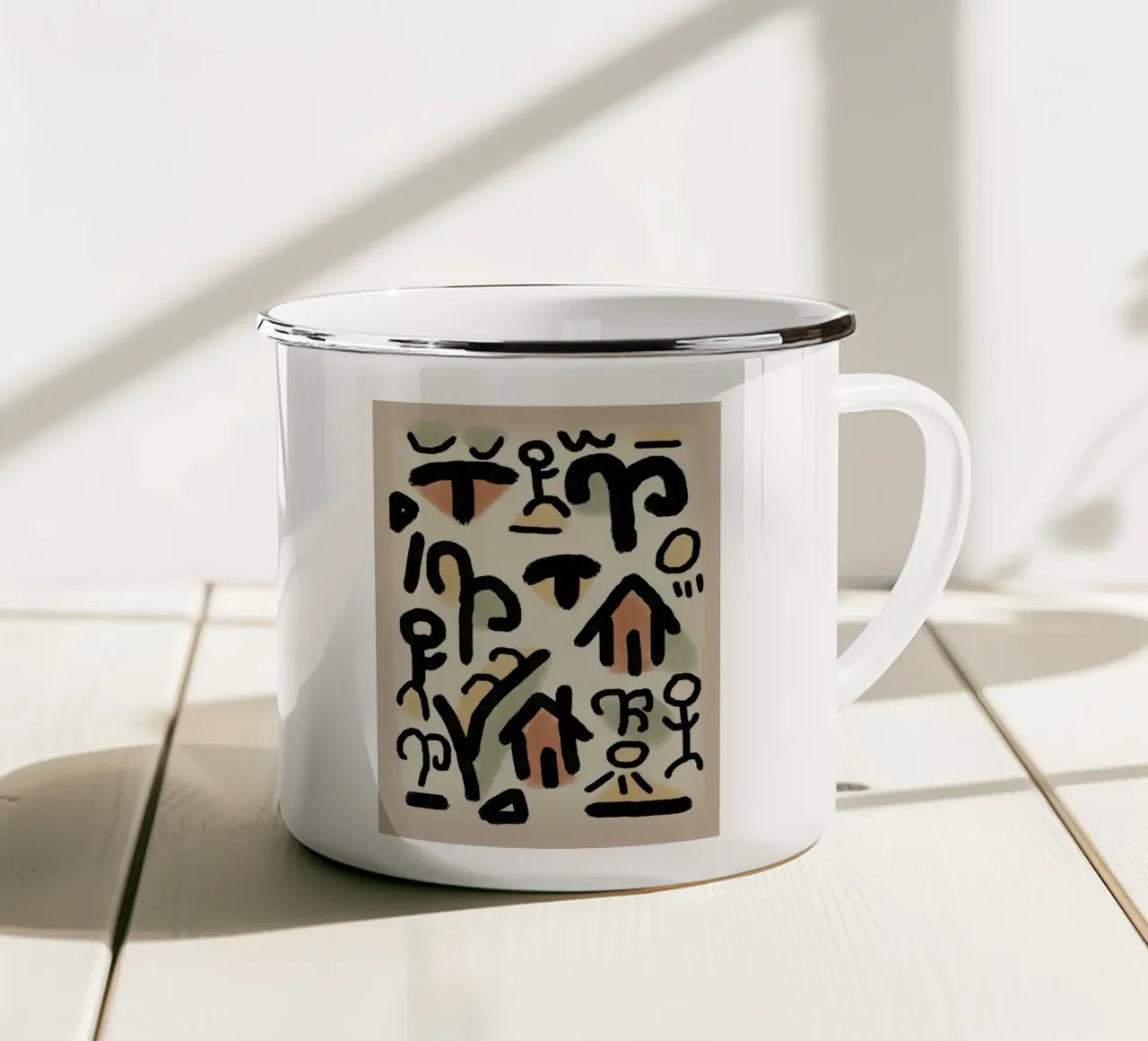Colpi gestuali 03 tazza in smalto da Little Dean