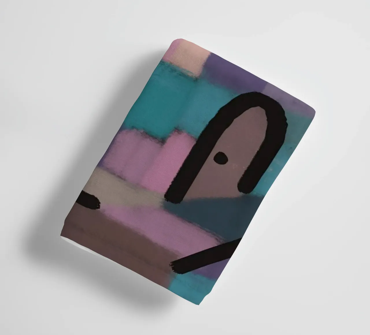 Purple grid town towel by Little Dean
