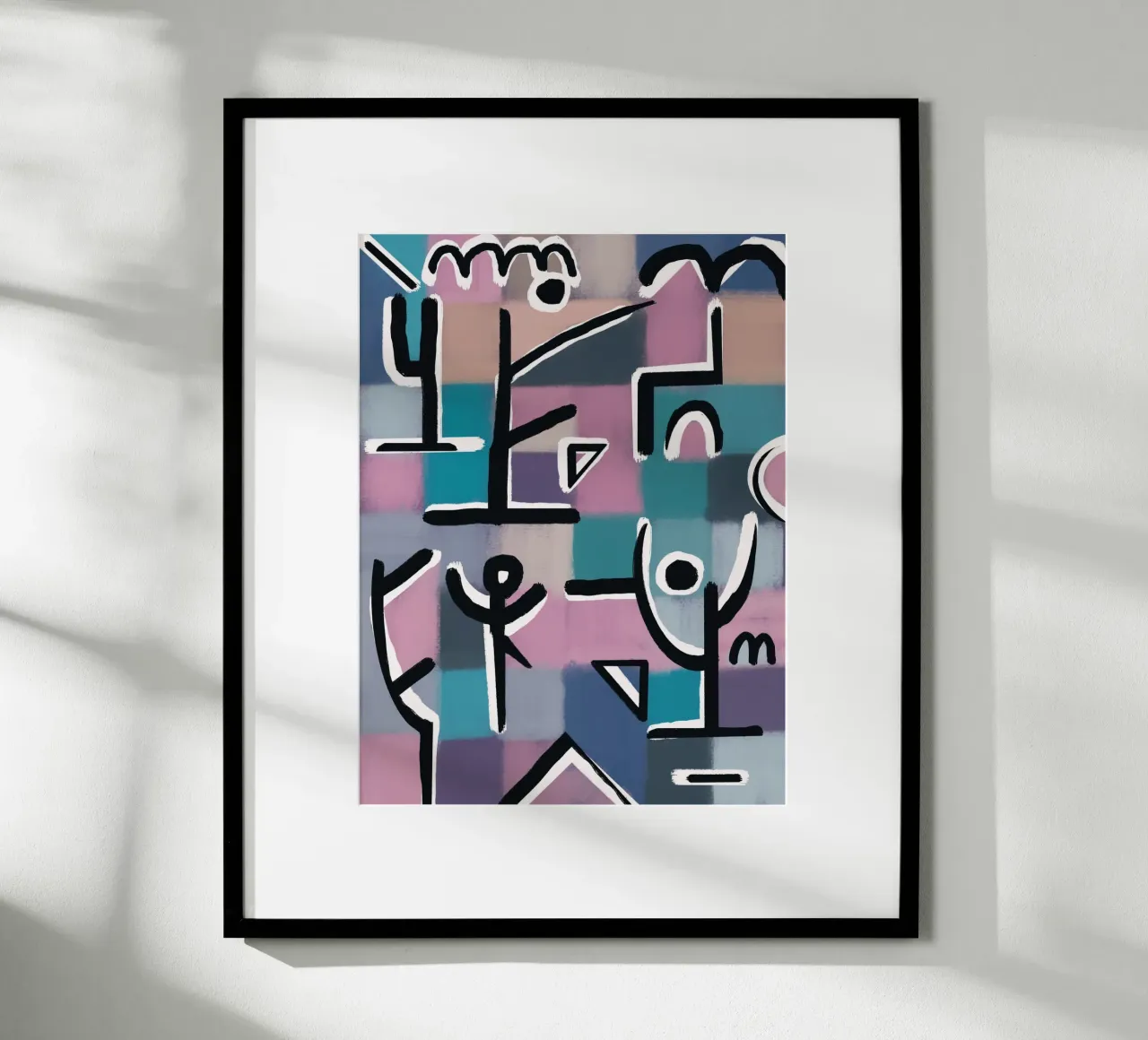 Paars raster speeltuin poster van Little Dean