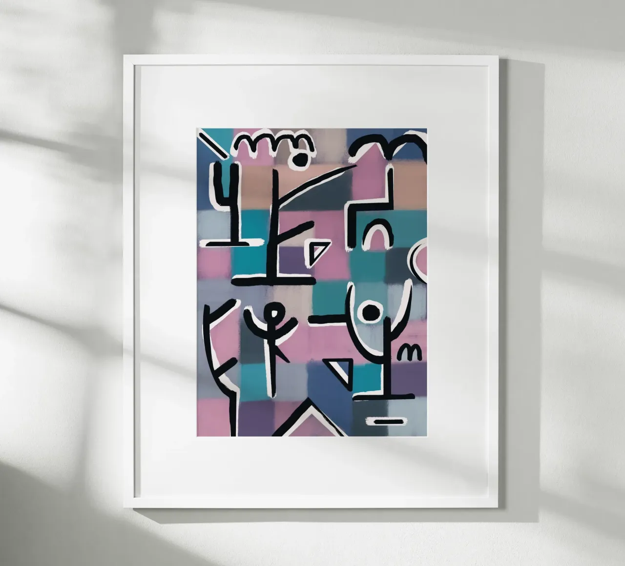 Paars raster speeltuin poster van Little Dean