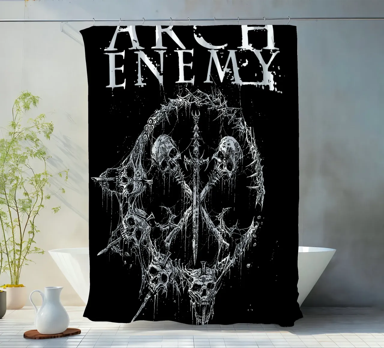 Groupe Arch Enemy rideau de douche de vanhesling