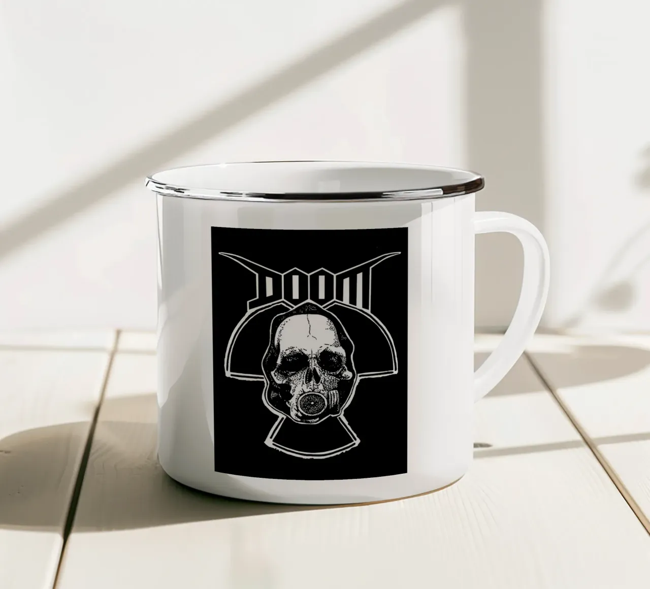 gruppo doom tazza in smalto da vanhesling