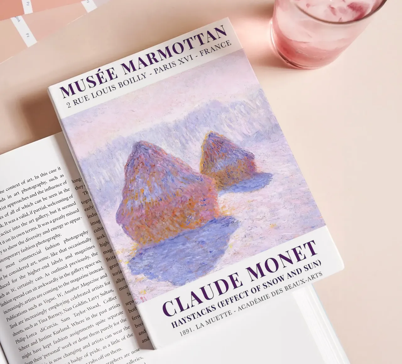 Monet Haystacks Effect of Snow and Sun 1891 notebook by Jam Poster