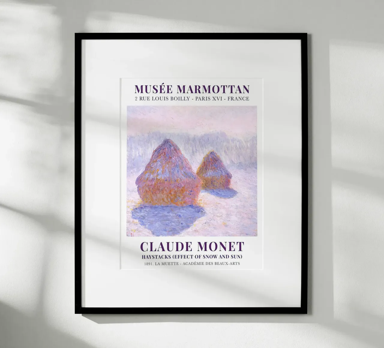 Monet Haystacks Effect of Snow and Sun 1891 hahnemühle by Jam Poster