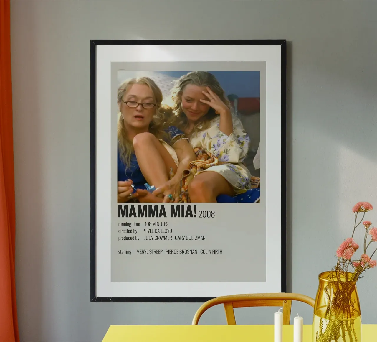 ΜΑΜΜΑ ΜΙΑ! 2008 poster con telaio in legno da MVFminimalist