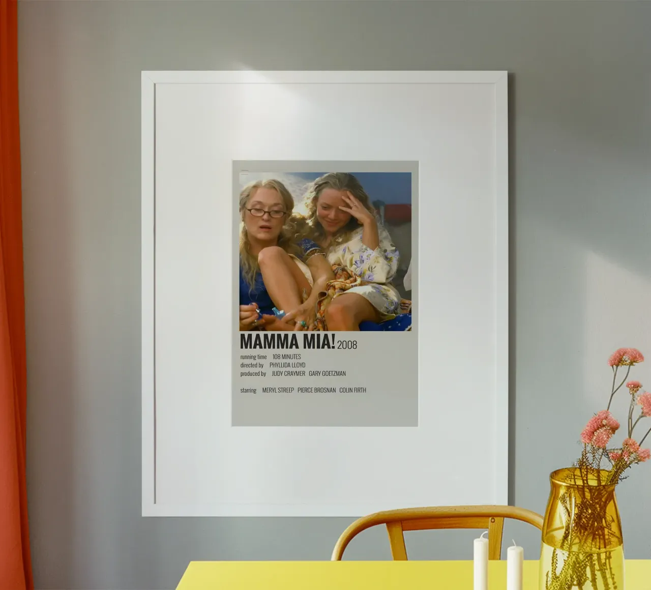 ΜΑΜΜΑ ΜΙΑ! 2008 poster con telaio in legno da MVFminimalist