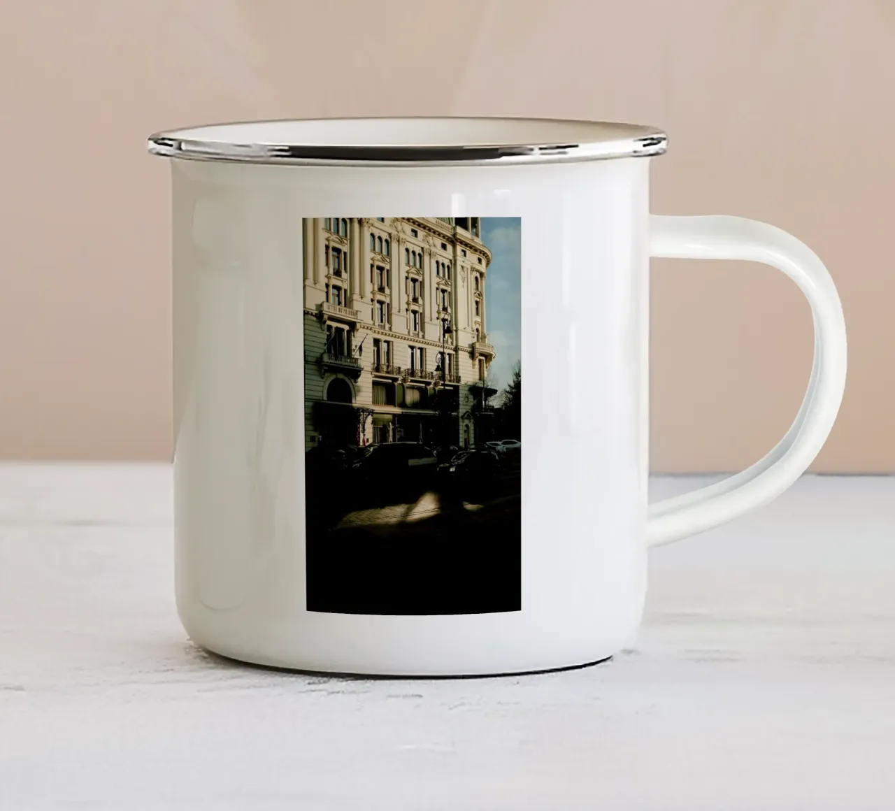 Light Reflections At Sundown enamel mug by Sebastian Hilgetag