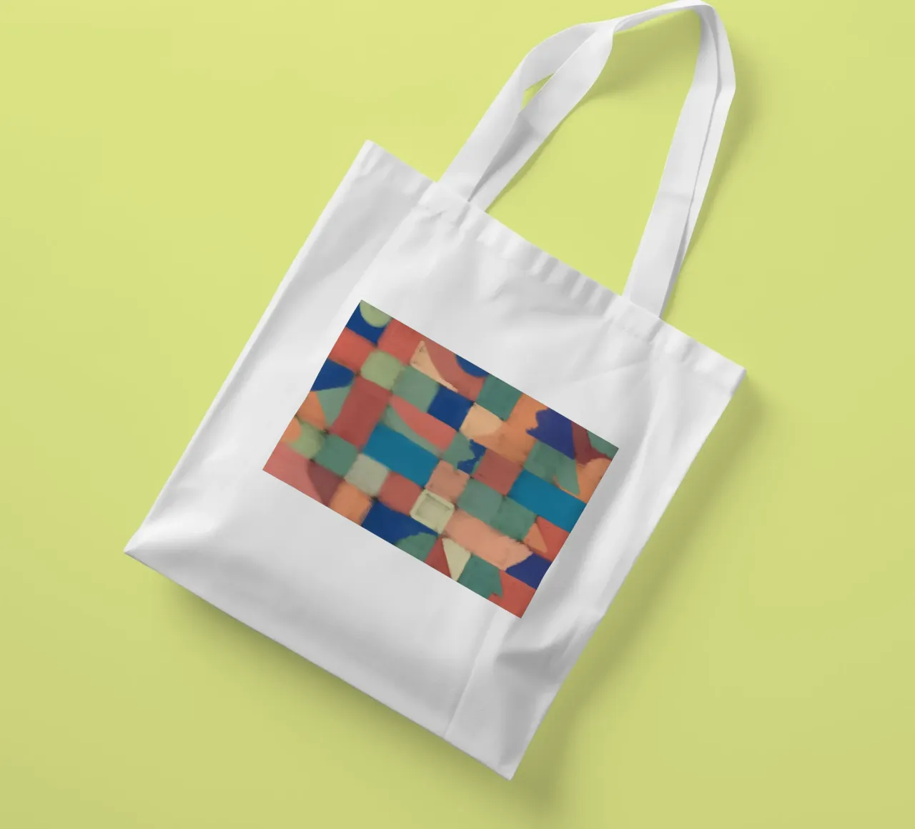 Griglia pastello multicolore borsa in juta da Little Dean