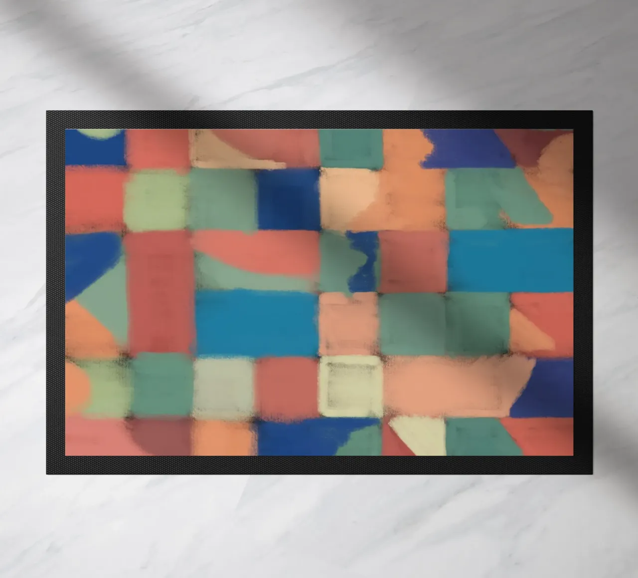 Griglia pastello multicolore zerbino da Little Dean