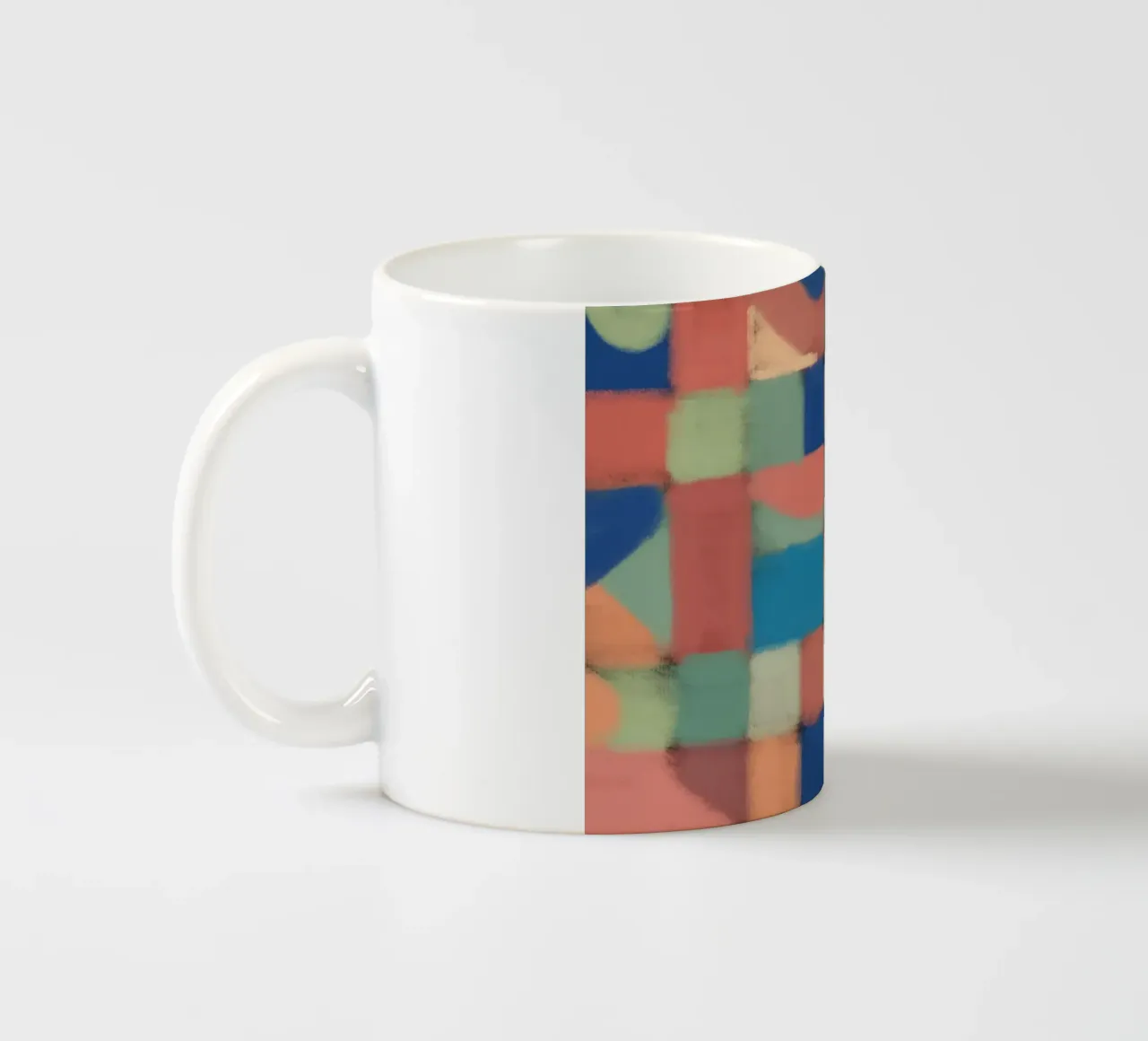 Griglia pastello multicolore tazza in ceramica da Little Dean