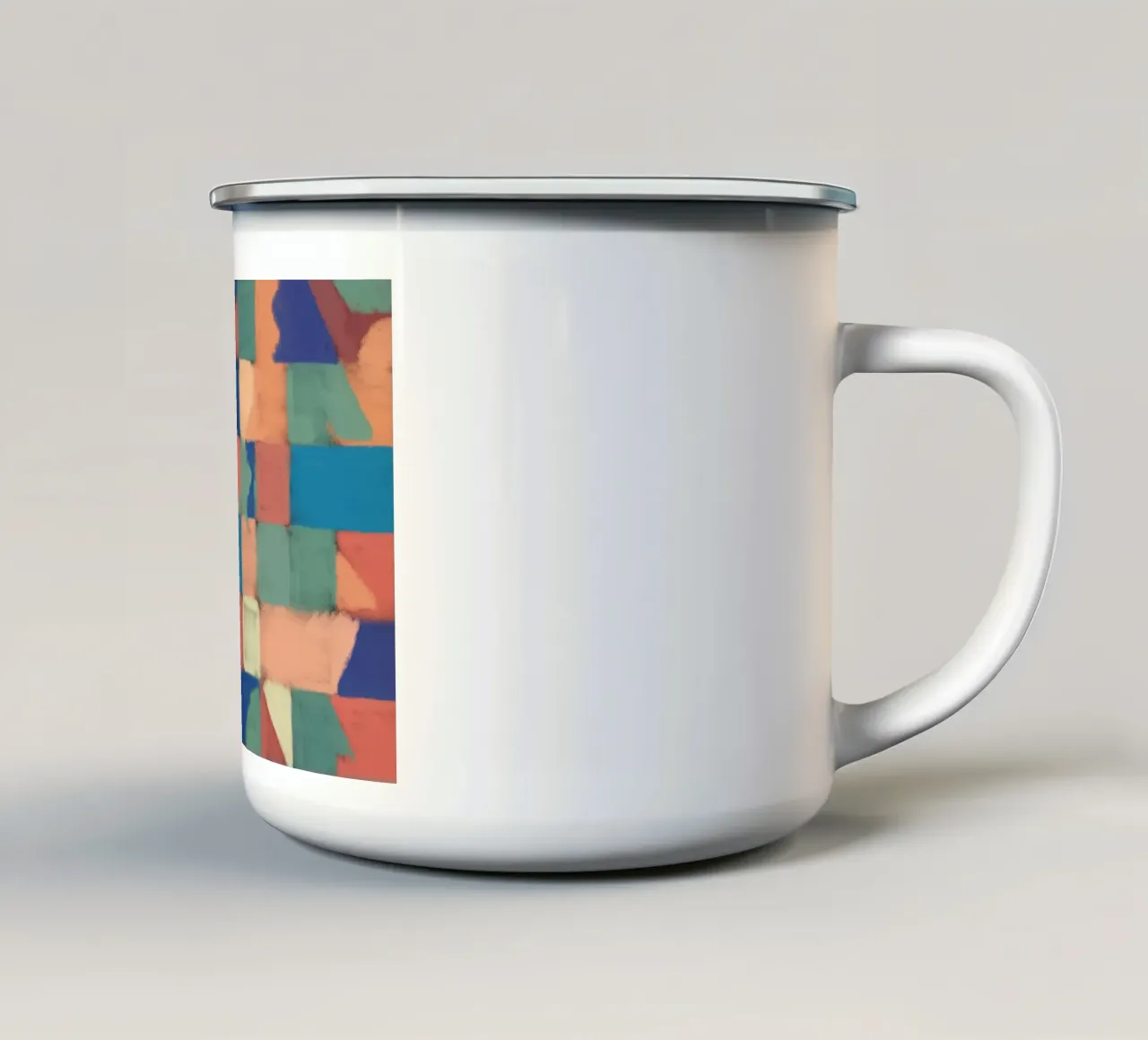 Griglia pastello multicolore tazza in smalto da Little Dean
