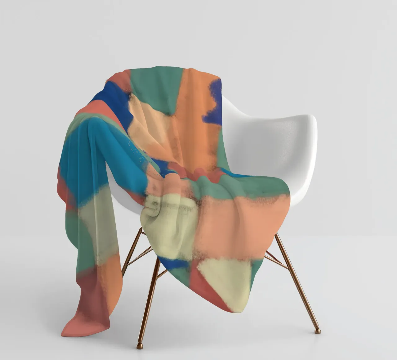 Griglia pastello multicolore coperta in pile da Little Dean