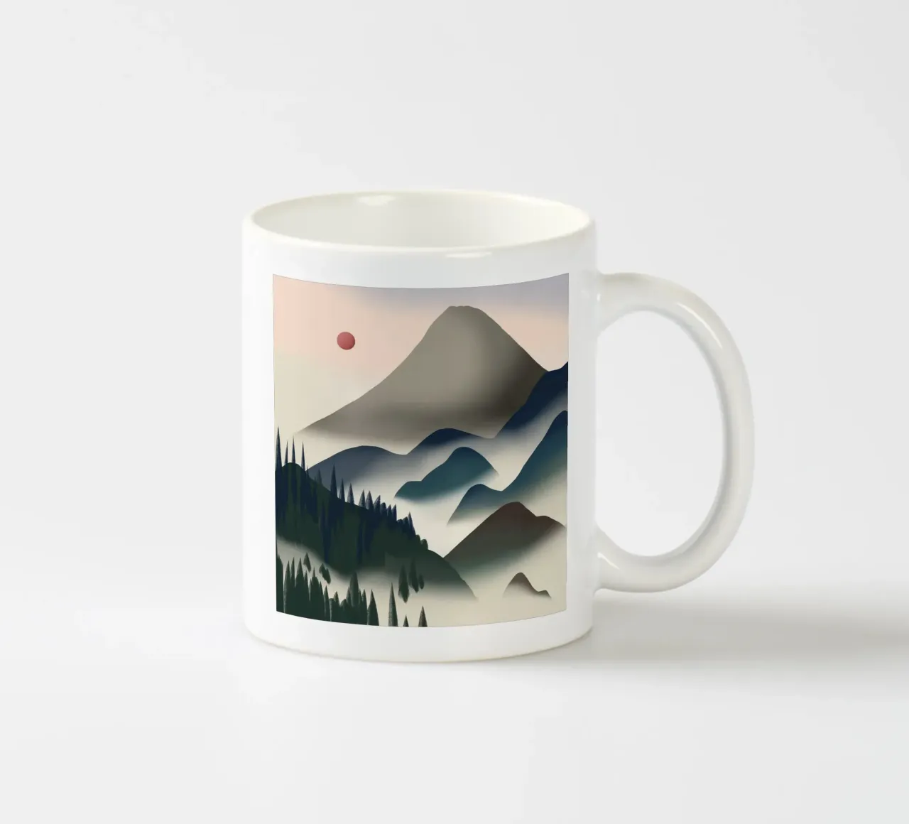 Paesaggio del giapponismo tazza in ceramica da Little Dean