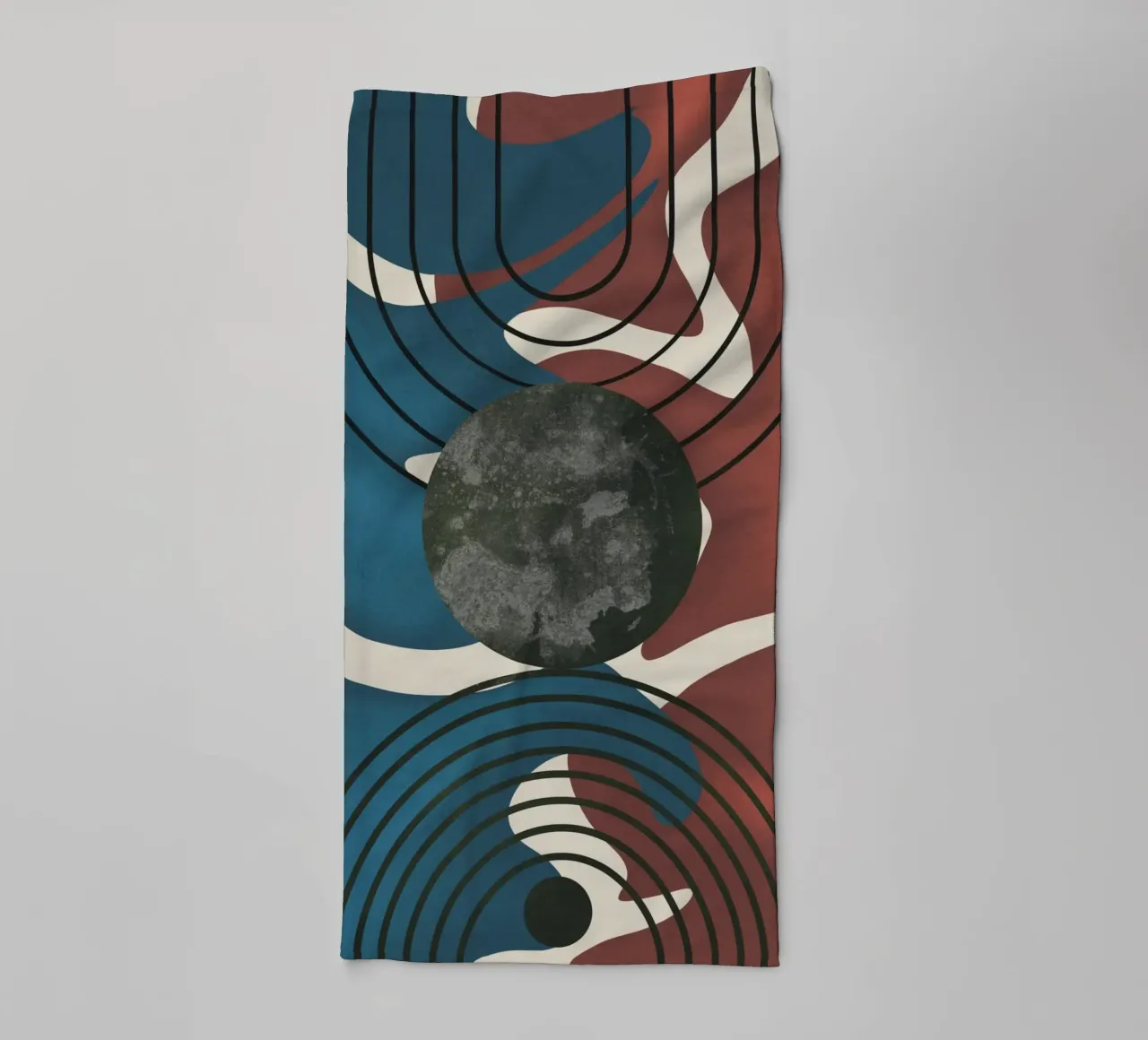 Organic and geometrical space 05 towel by Little Dean