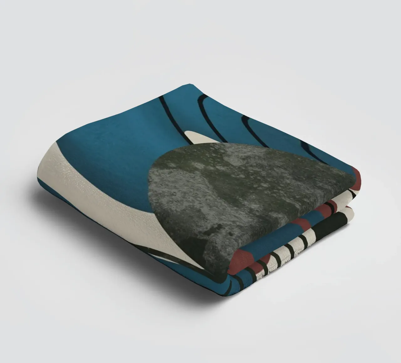 Organic and geometrical space 05 towel by Little Dean