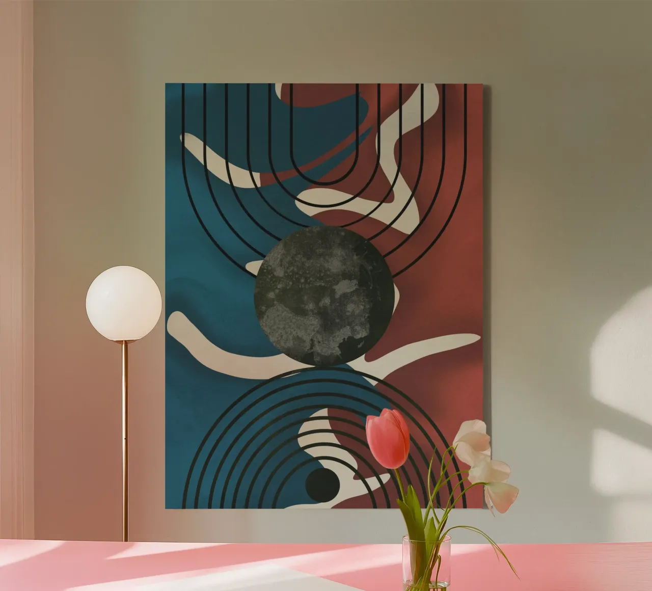 Organic and geometrical space 05 canvas by Little Dean
