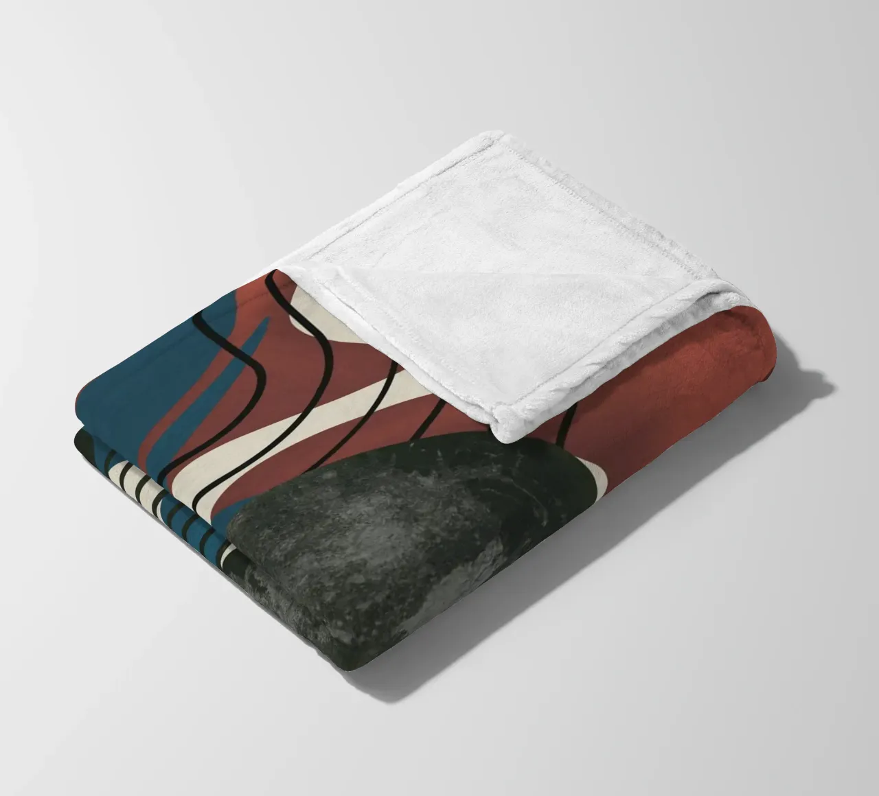 Organic and geometrical space 05 fleece blanket by Little Dean