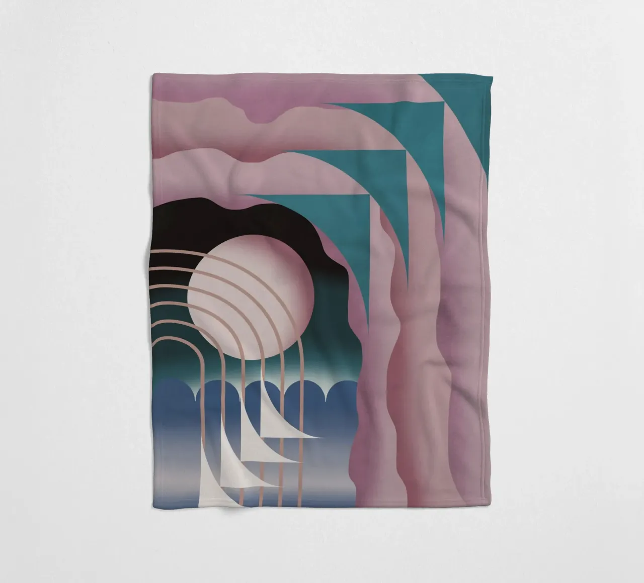 Organic and geometrical space 06 fleece blanket by Little Dean