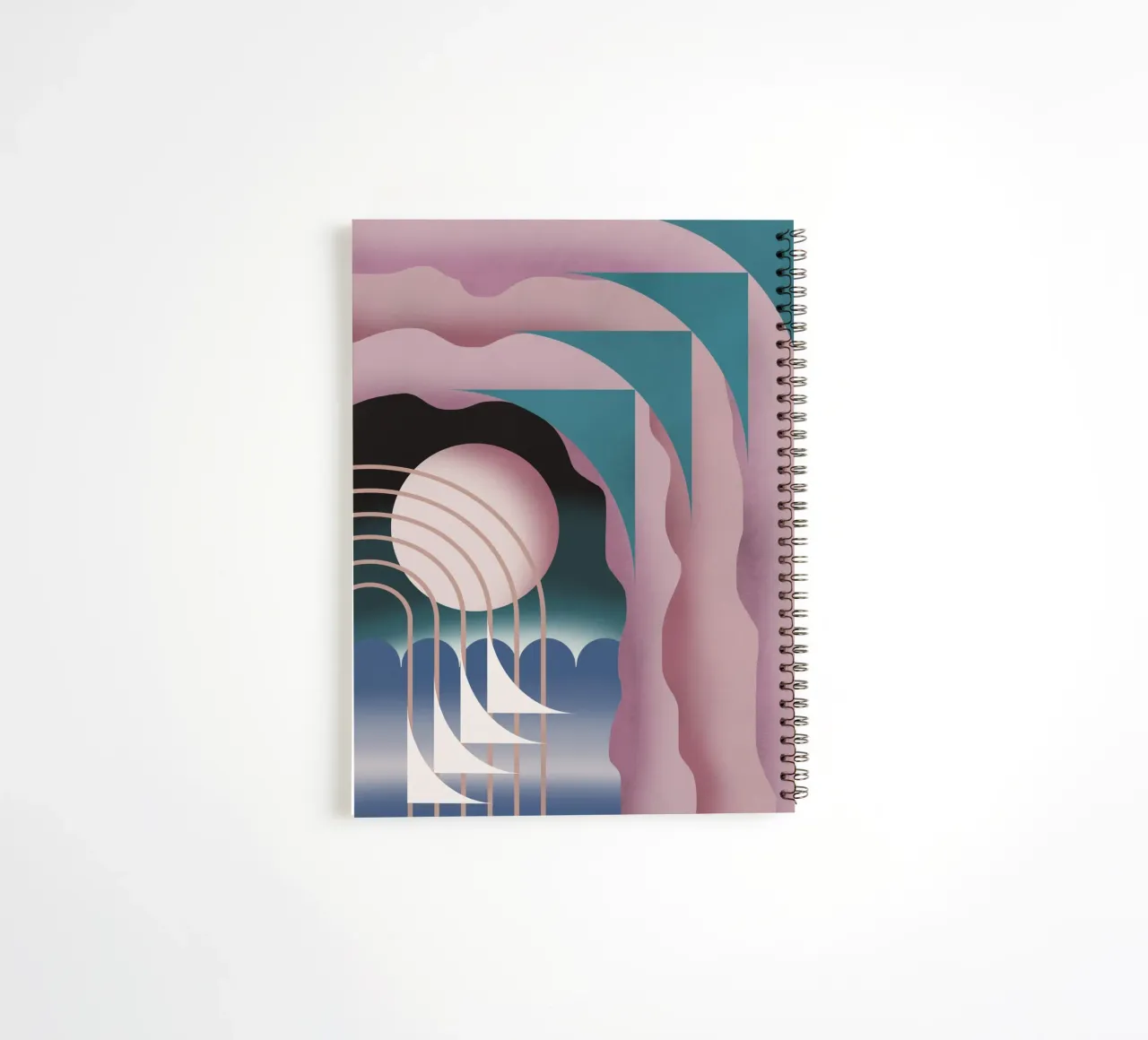Organic and geometrical space 06 spiral notebook by Little Dean