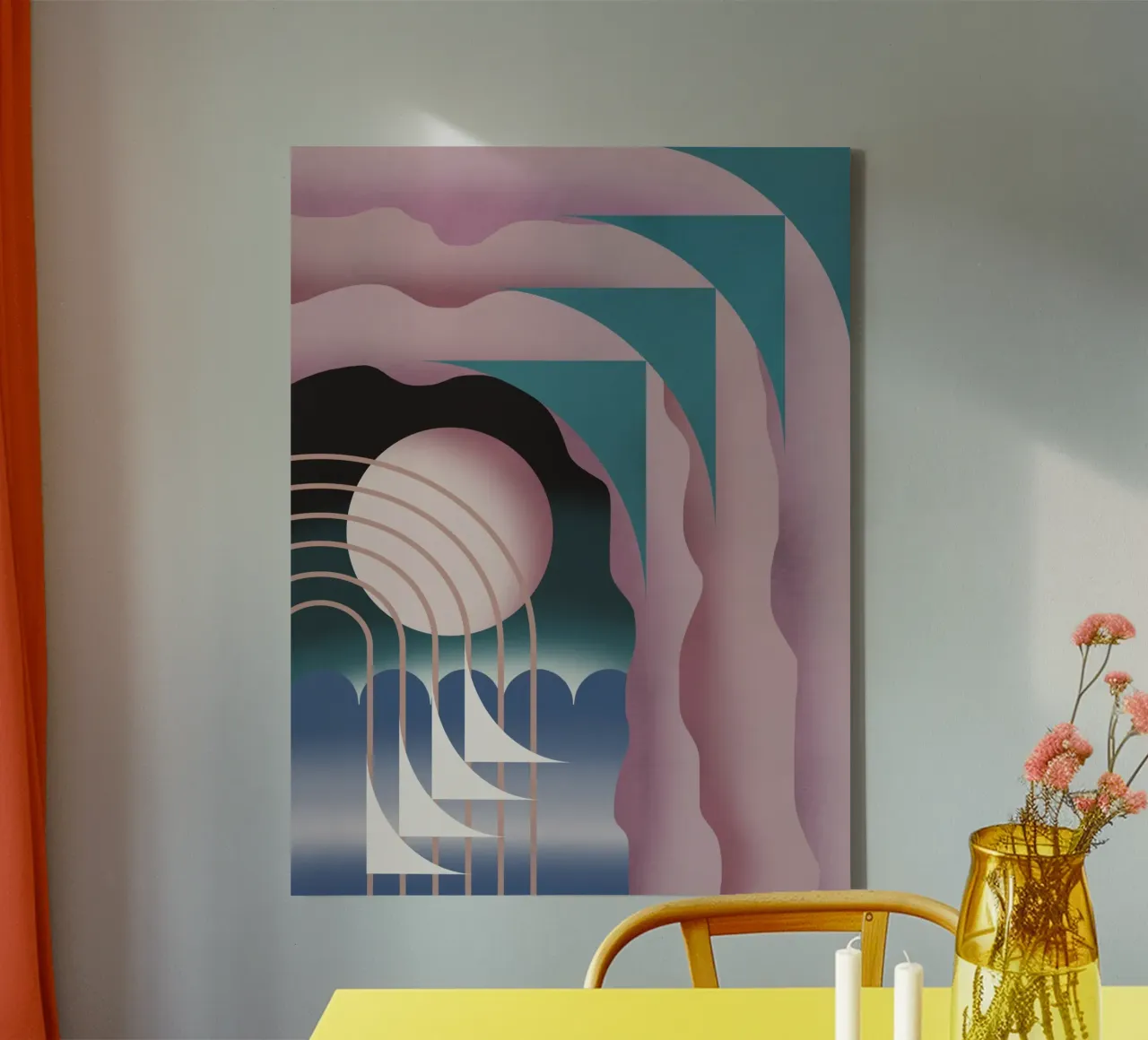 Organic and geometrical space 06 canvas by Little Dean