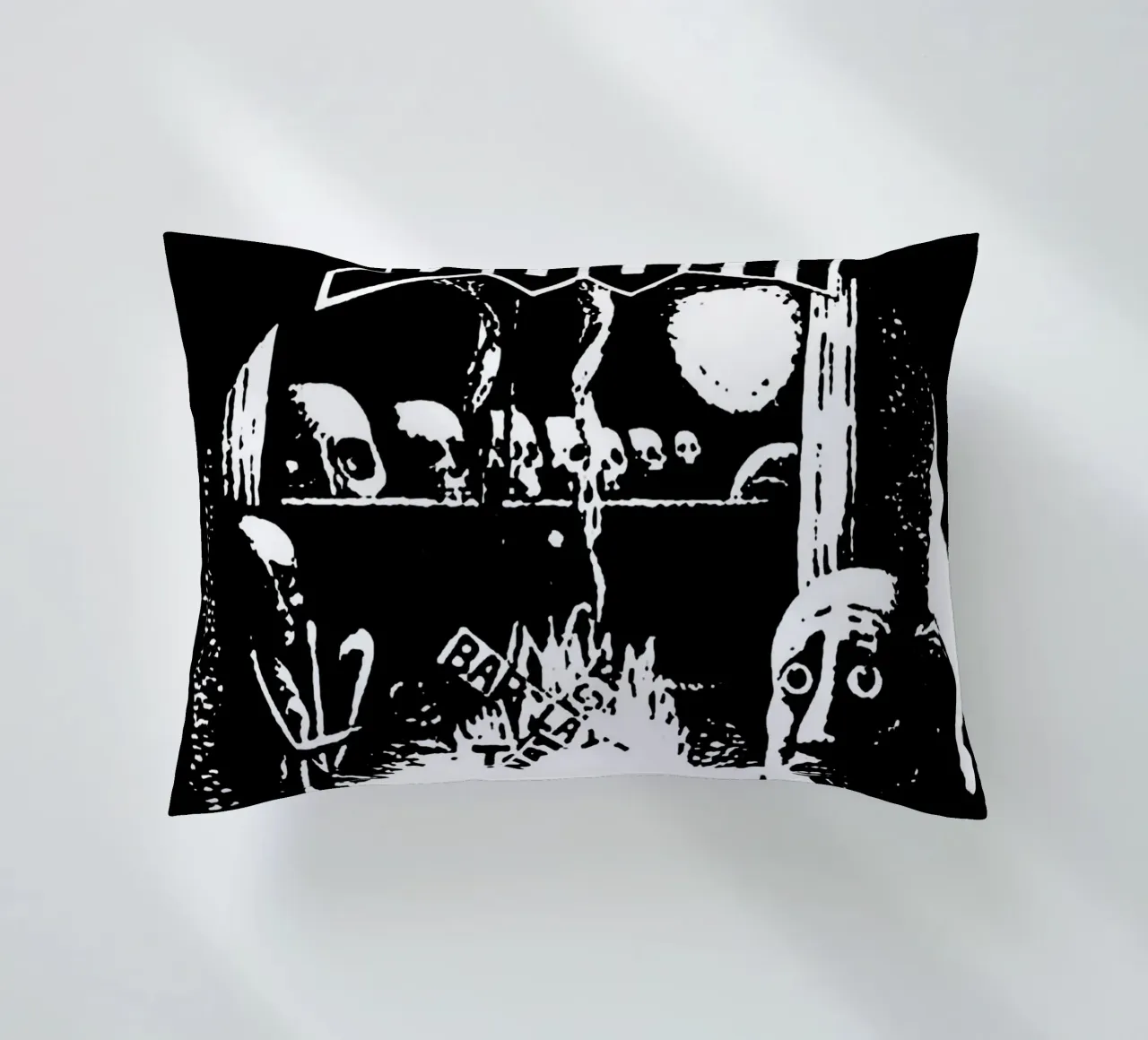 Doom metal band decorative cushion by vanhesling