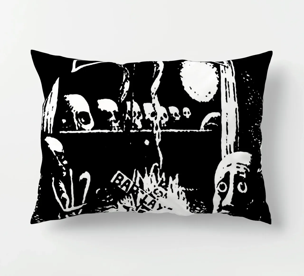 Doom metal band decorative cushion by vanhesling