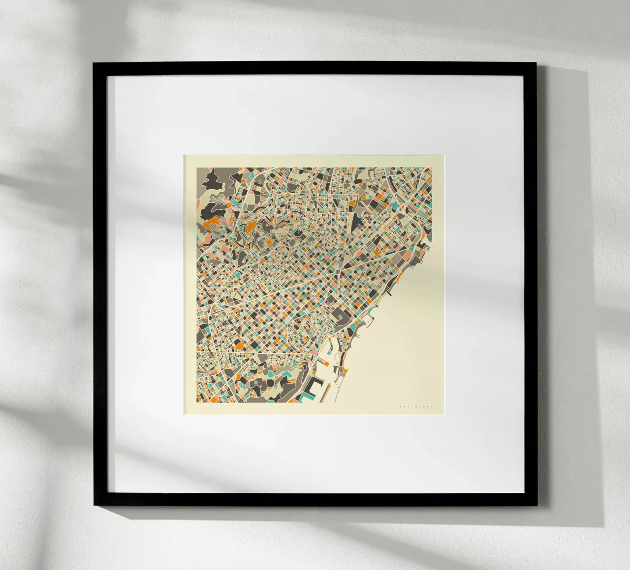 Carte de Barcelone poster de Jazzberry Blue