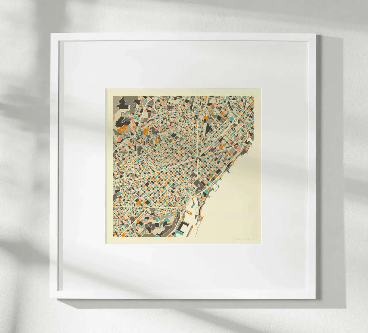Mappa di Barcellona carta hahnemühle da Jazzberry Blue
