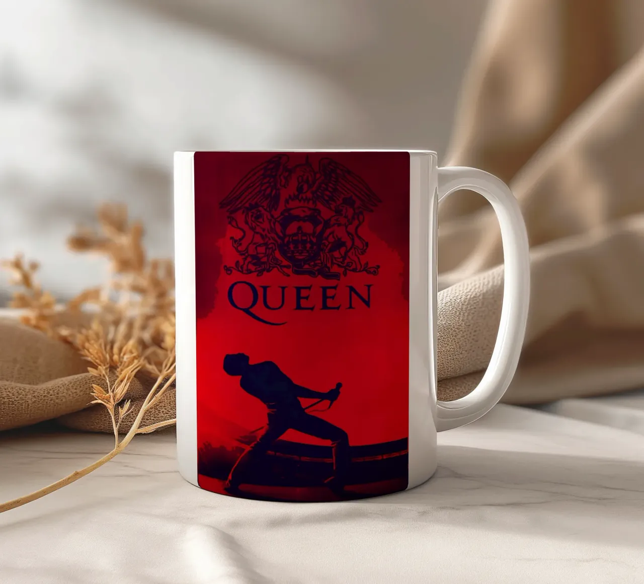 queen band art ceramic mug by vanhesling