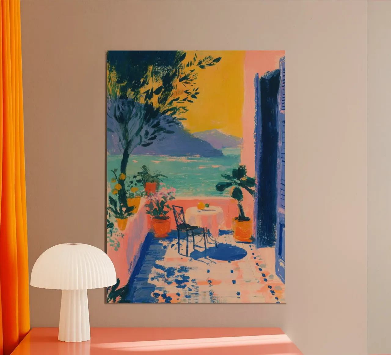 Balcone italiano in stile Matisse alluminio dibond da ArtByNiki