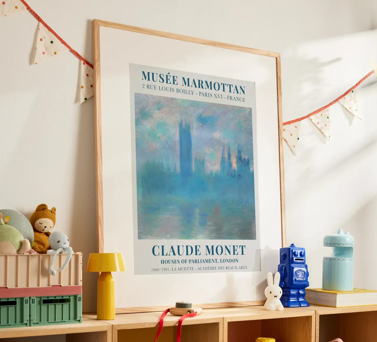 Monet Casas del Parlamento, Londres 1900 poster con marco de plástico de Jam Poster