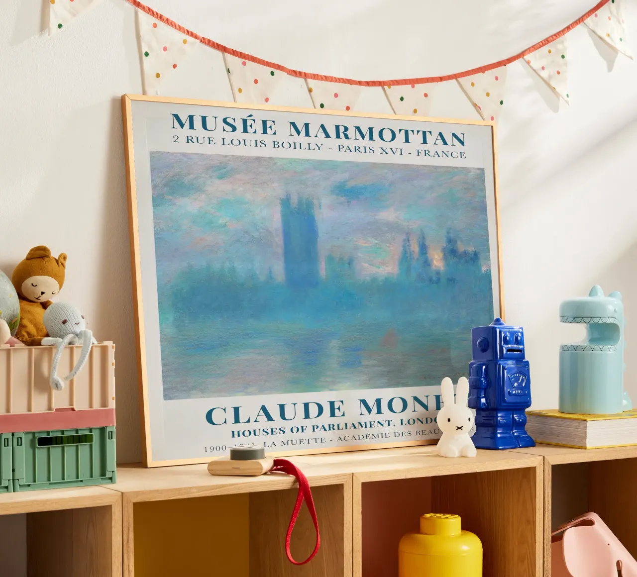 Monet Casas del Parlamento, Londres 1900 poster con marco de plástico de Jam Poster