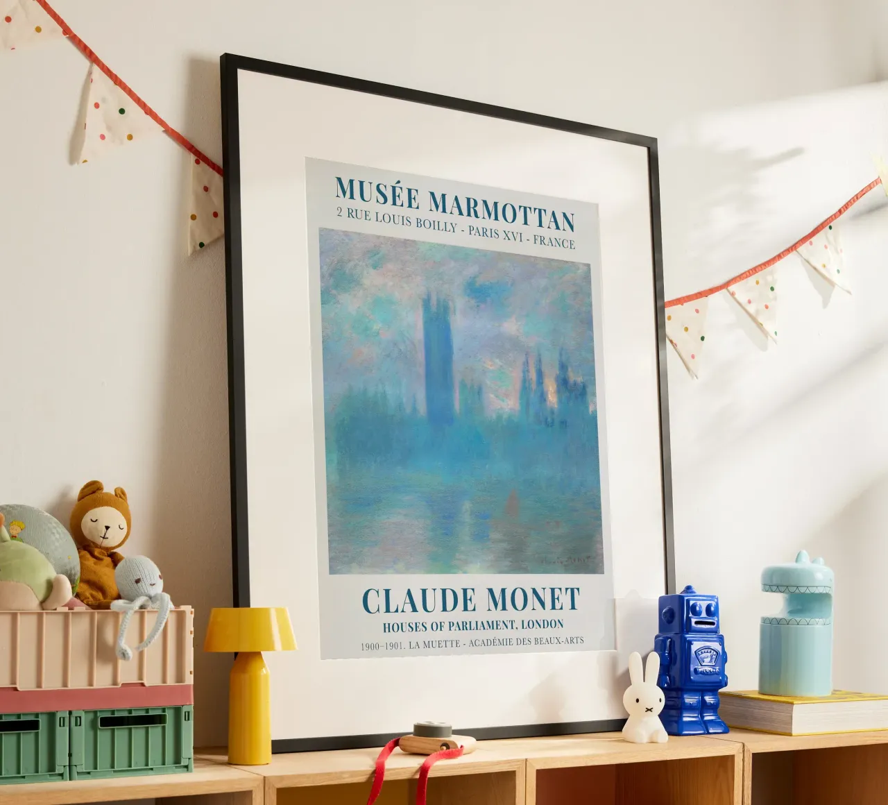 Monet Casas del Parlamento, Londres 1900 poster con marco de plástico de Jam Poster