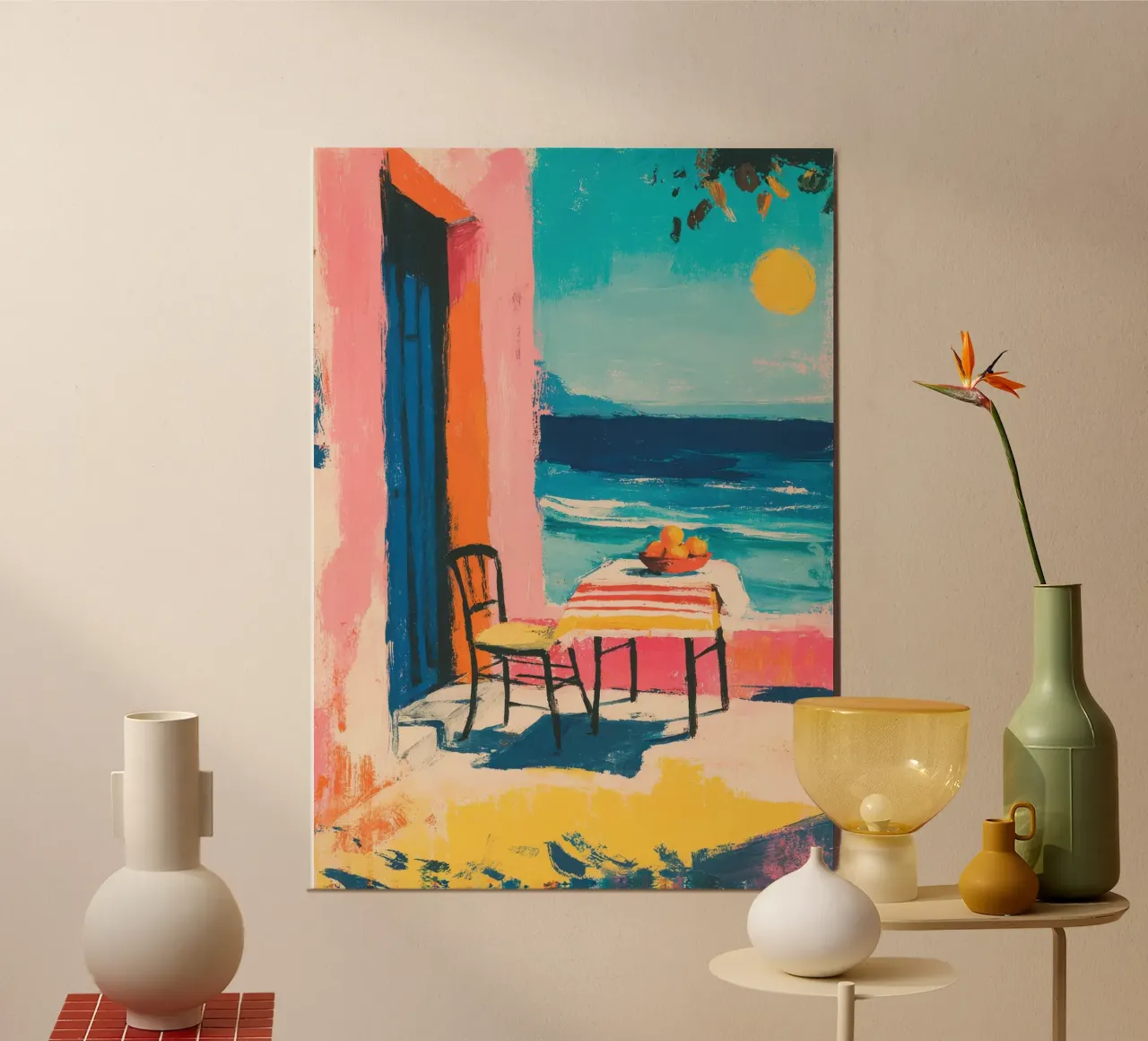 Terrazza greca in stile Matisse alluminio dibond da ArtByNiki