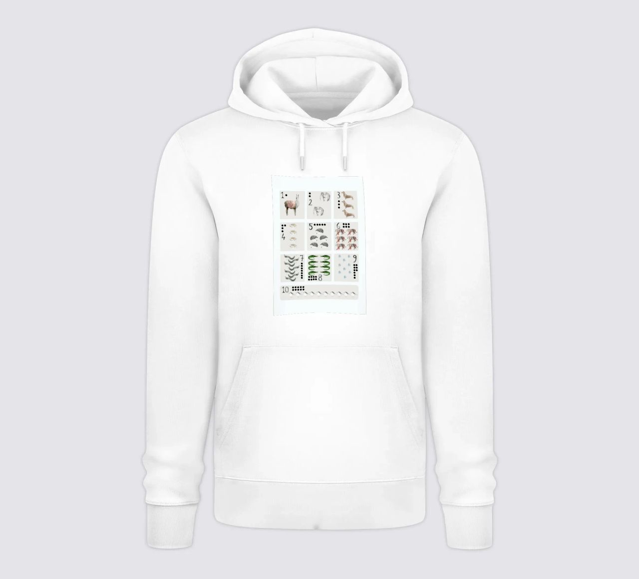 Numbers Print felpa con cappuccio da Isabelle Vandeplassche