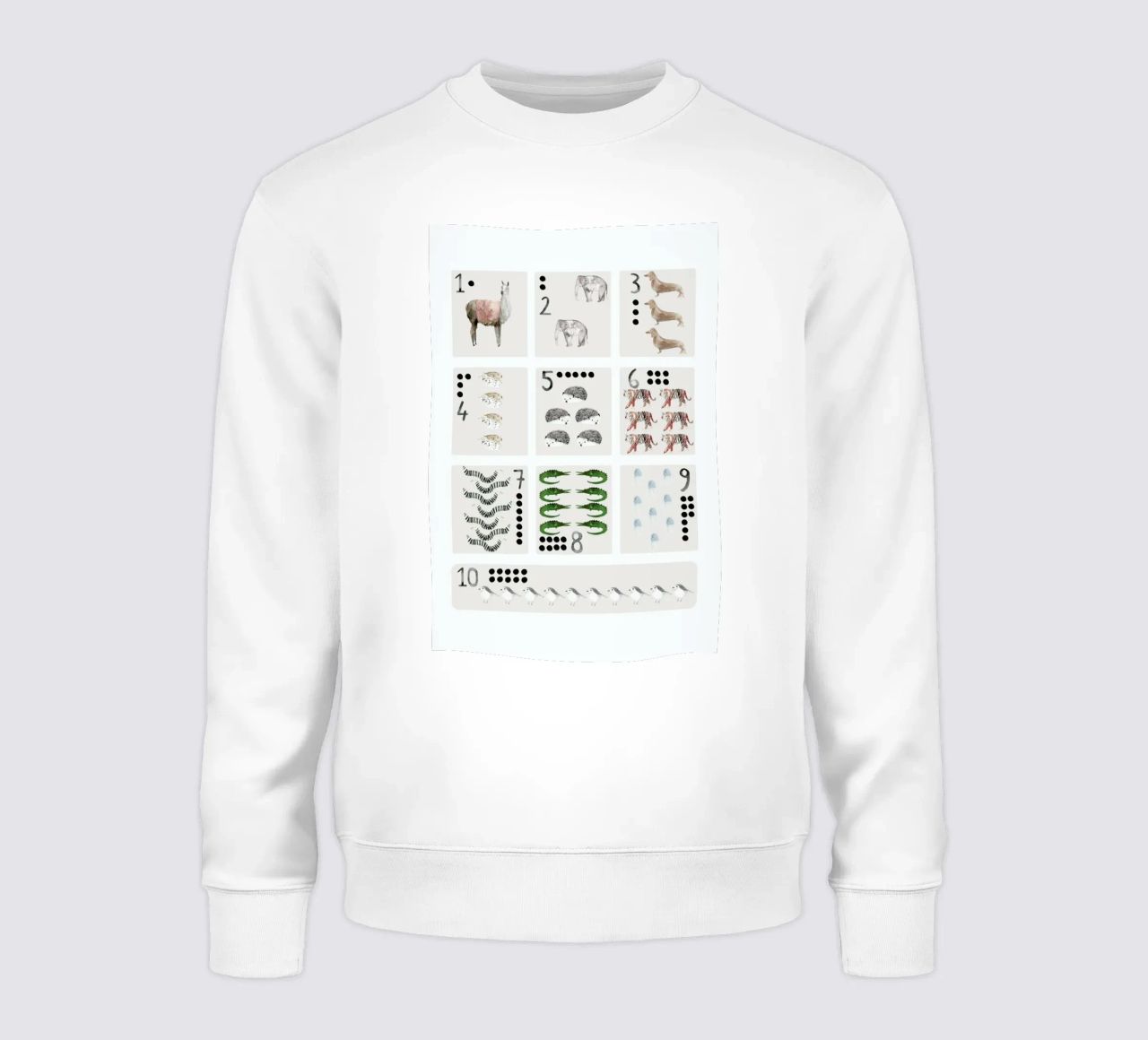 Numbers Print felpa da Isabelle Vandeplassche