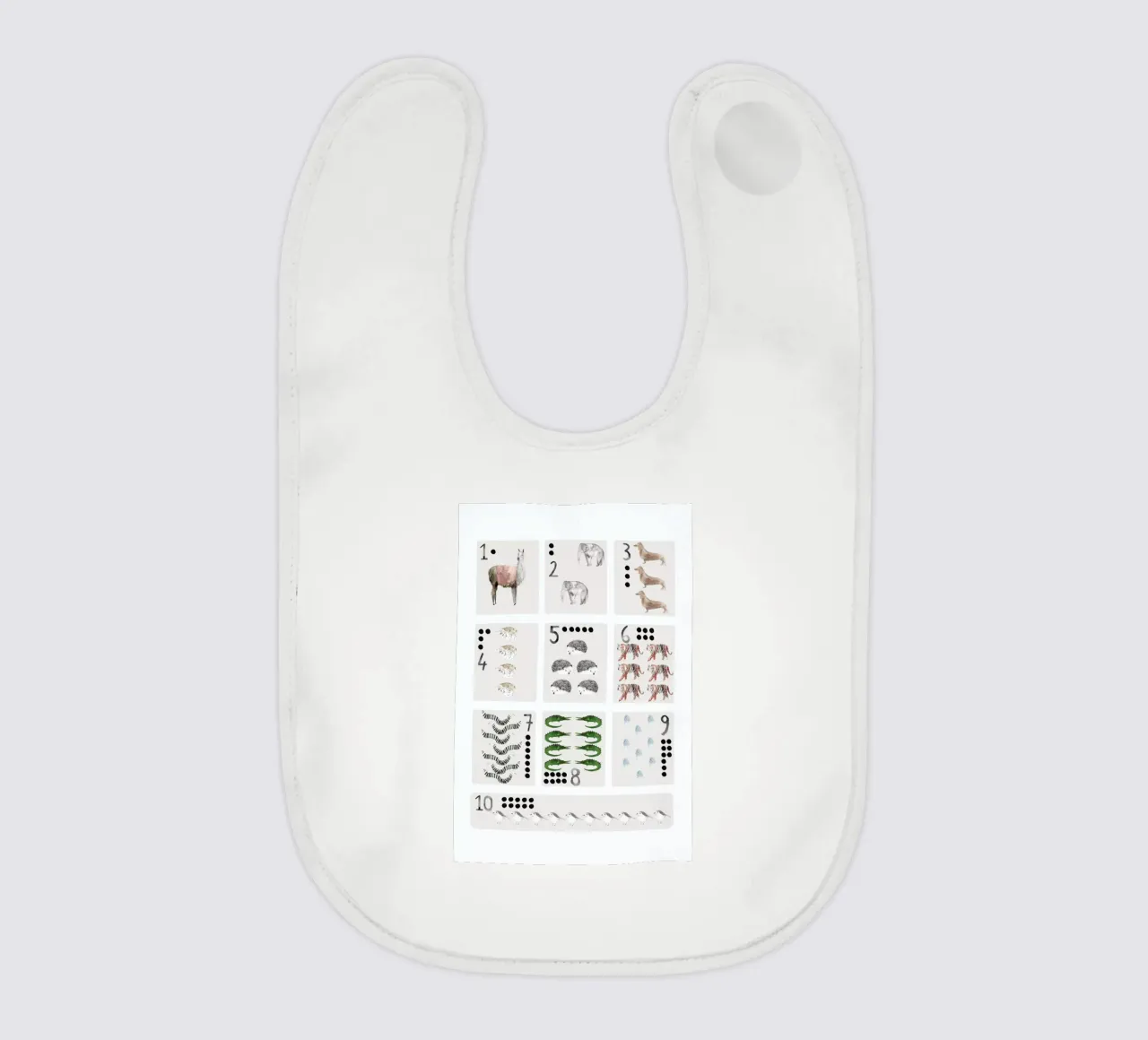 Numbers Print bavaglino da Isabelle Vandeplassche