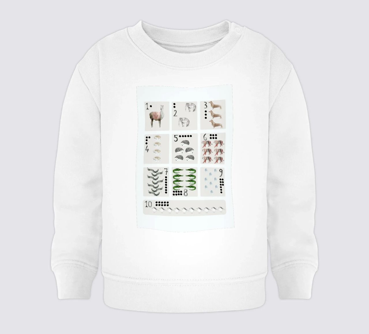 Numbers Print felpa neonato da Isabelle Vandeplassche