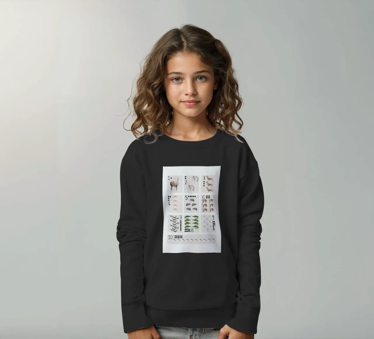 Numbers Print felpa bambino da Isabelle Vandeplassche