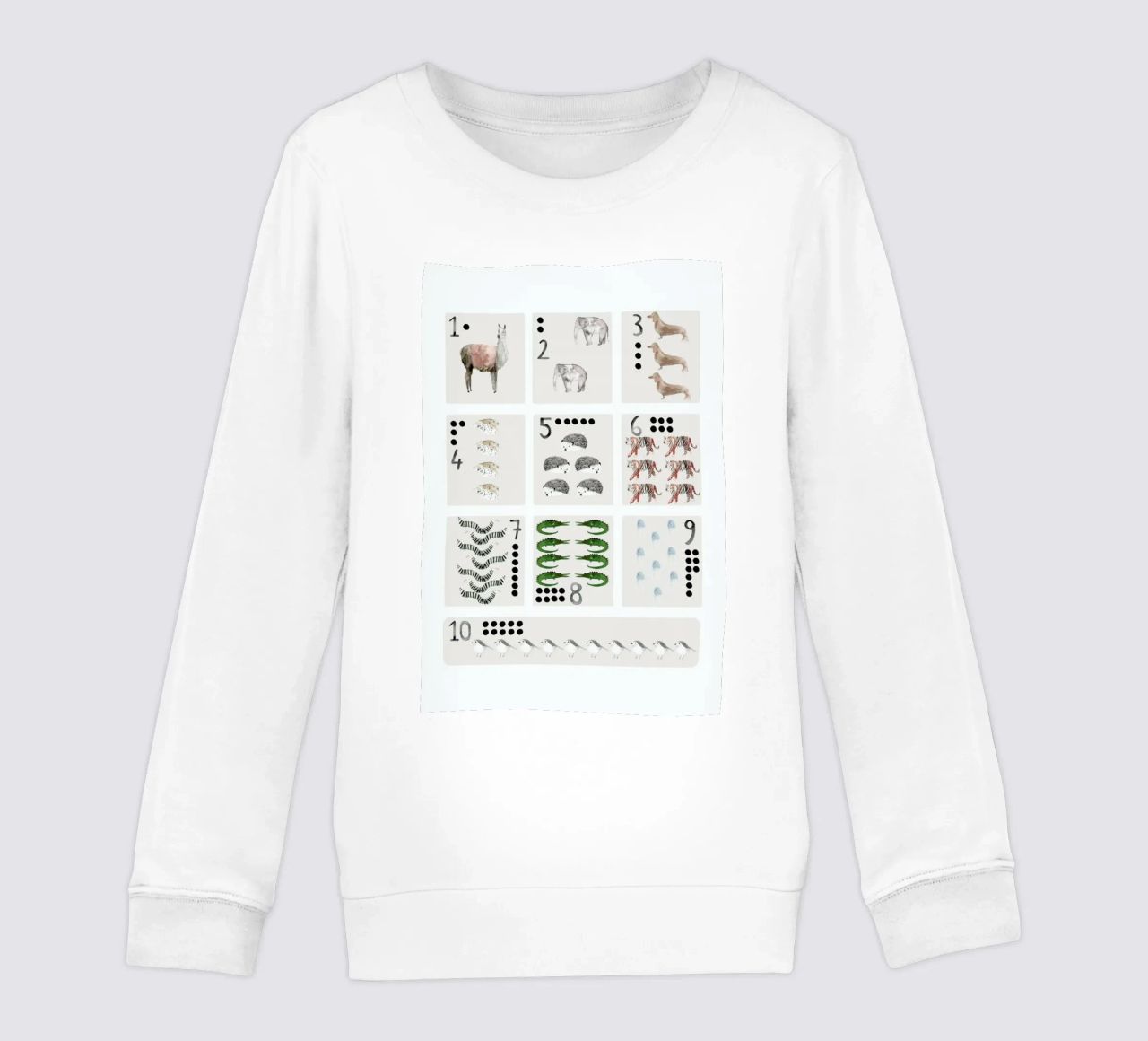 Numbers Print felpa bambino da Isabelle Vandeplassche