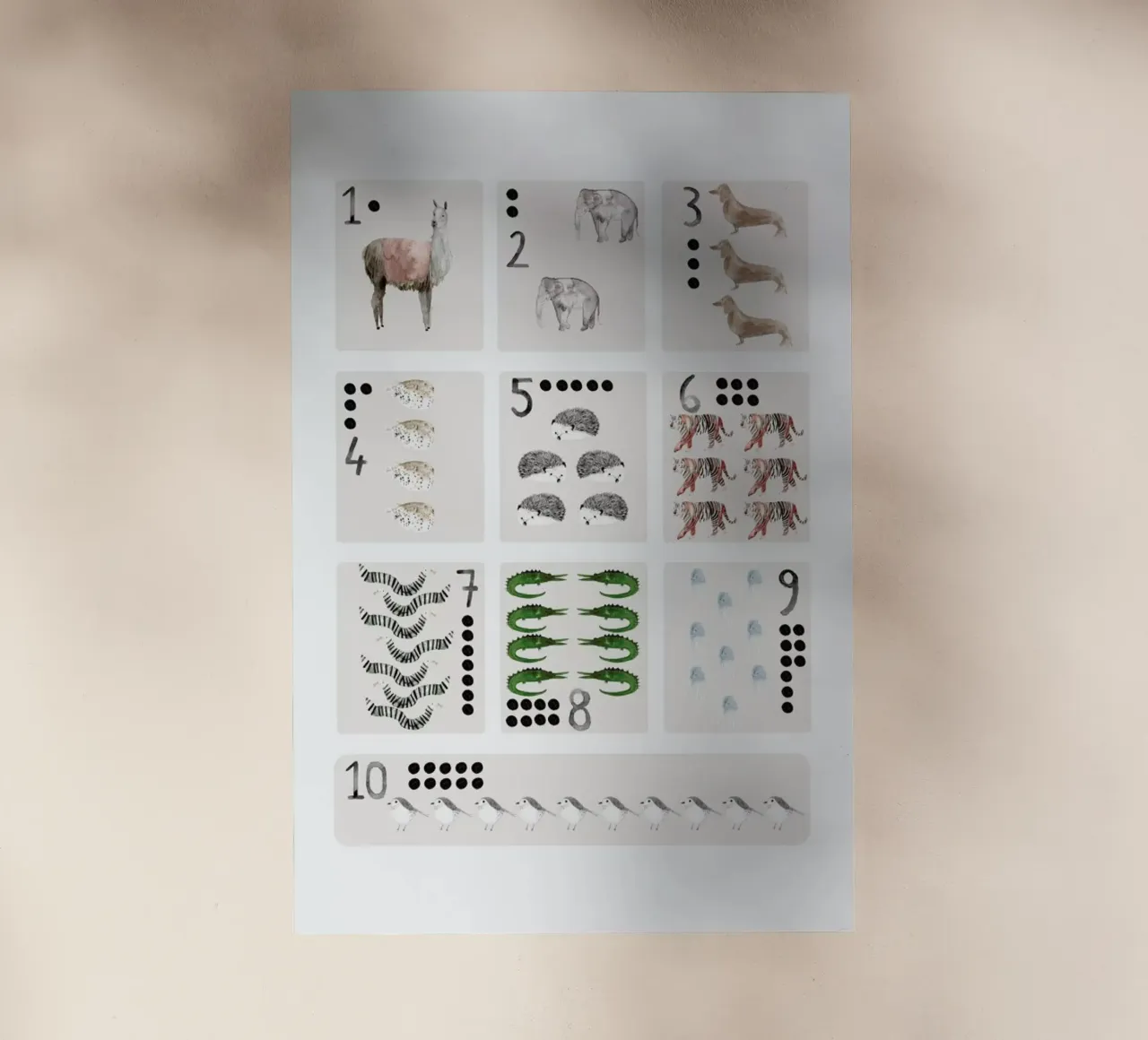 Numbers Print Backlit Folie von Isabelle Vandeplassche