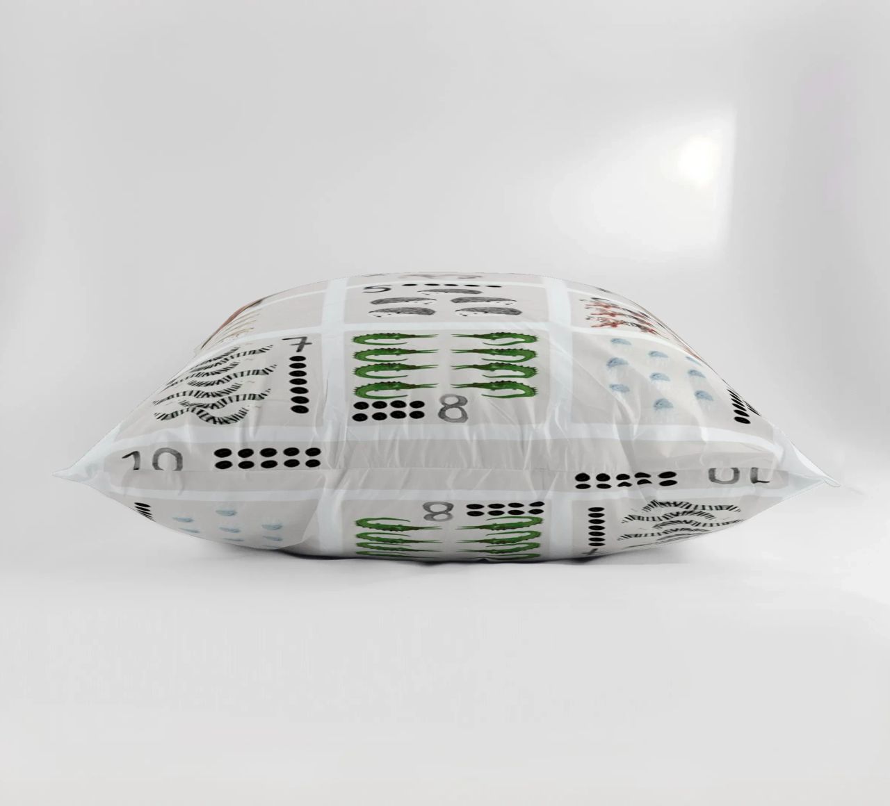 Numbers Print decorative cushion by Isabelle Vandeplassche