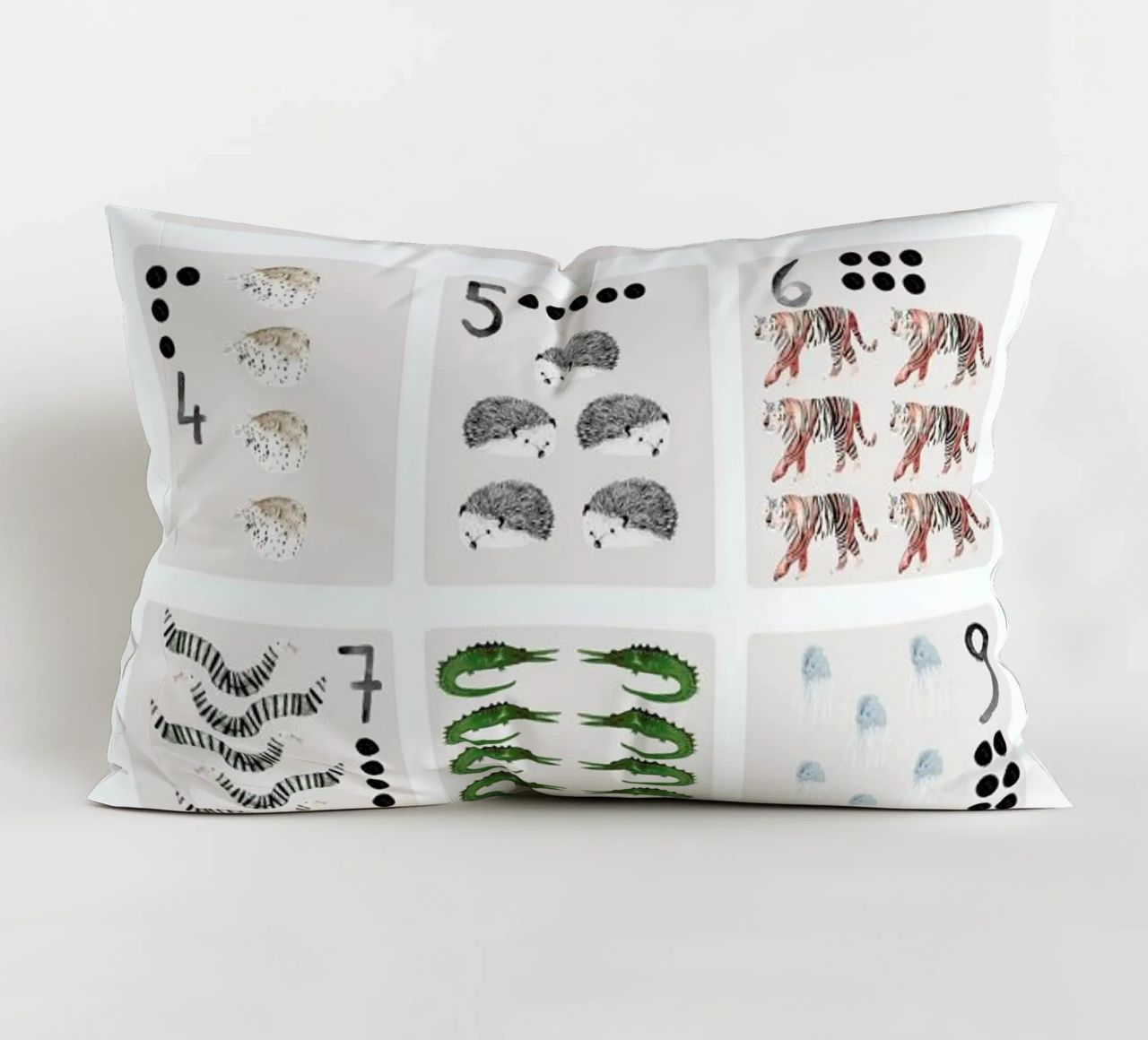Numbers Print decorative cushion by Isabelle Vandeplassche
