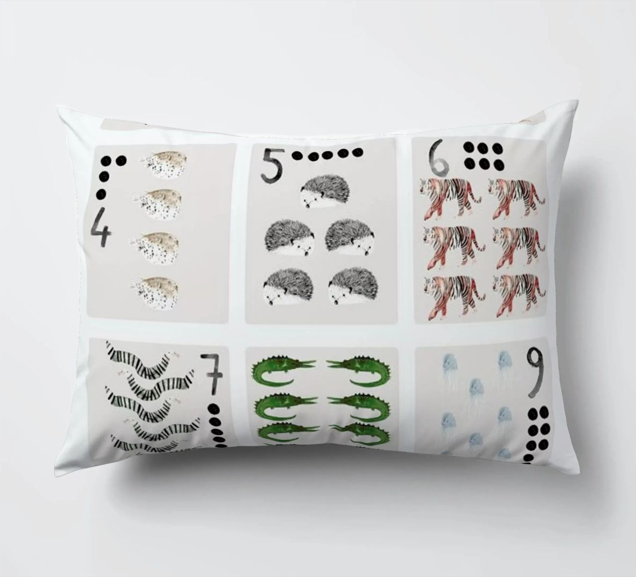 Numbers Print decorative cushion by Isabelle Vandeplassche