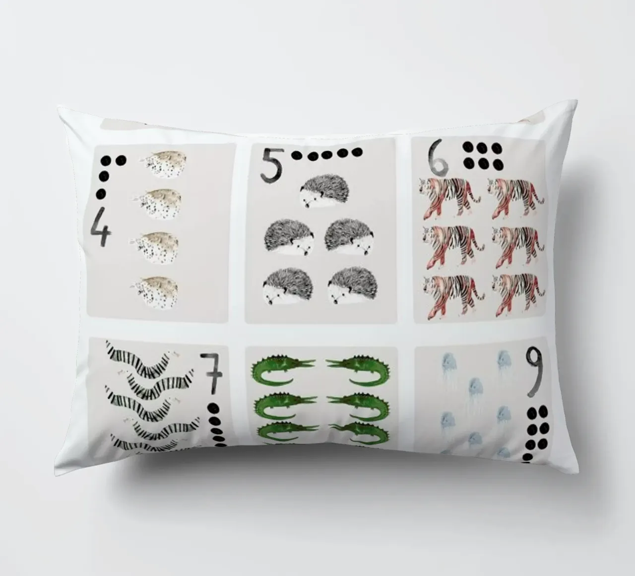 Numbers Print cuscino da Isabelle Vandeplassche