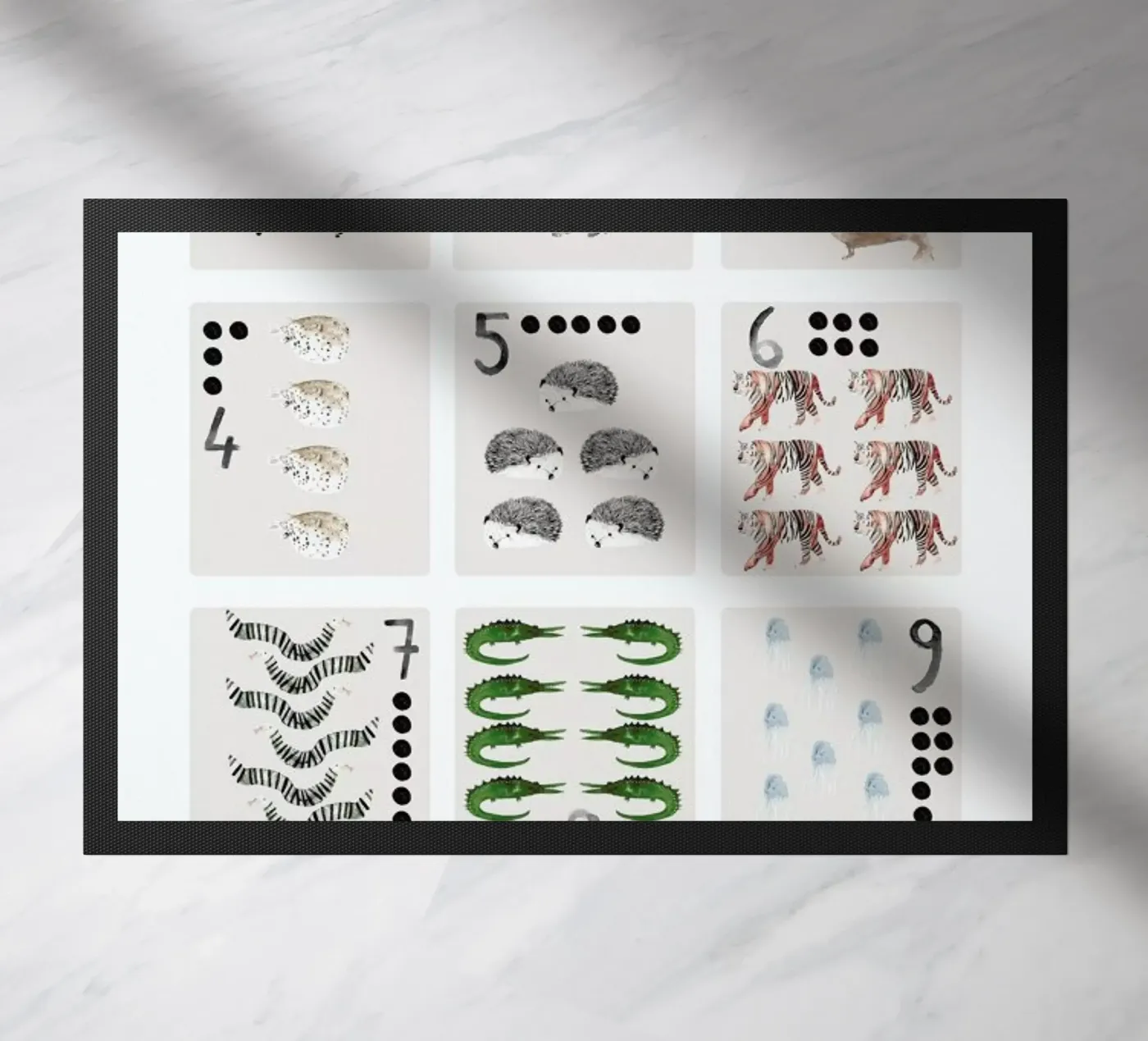 Numbers Print doormat by Isabelle Vandeplassche