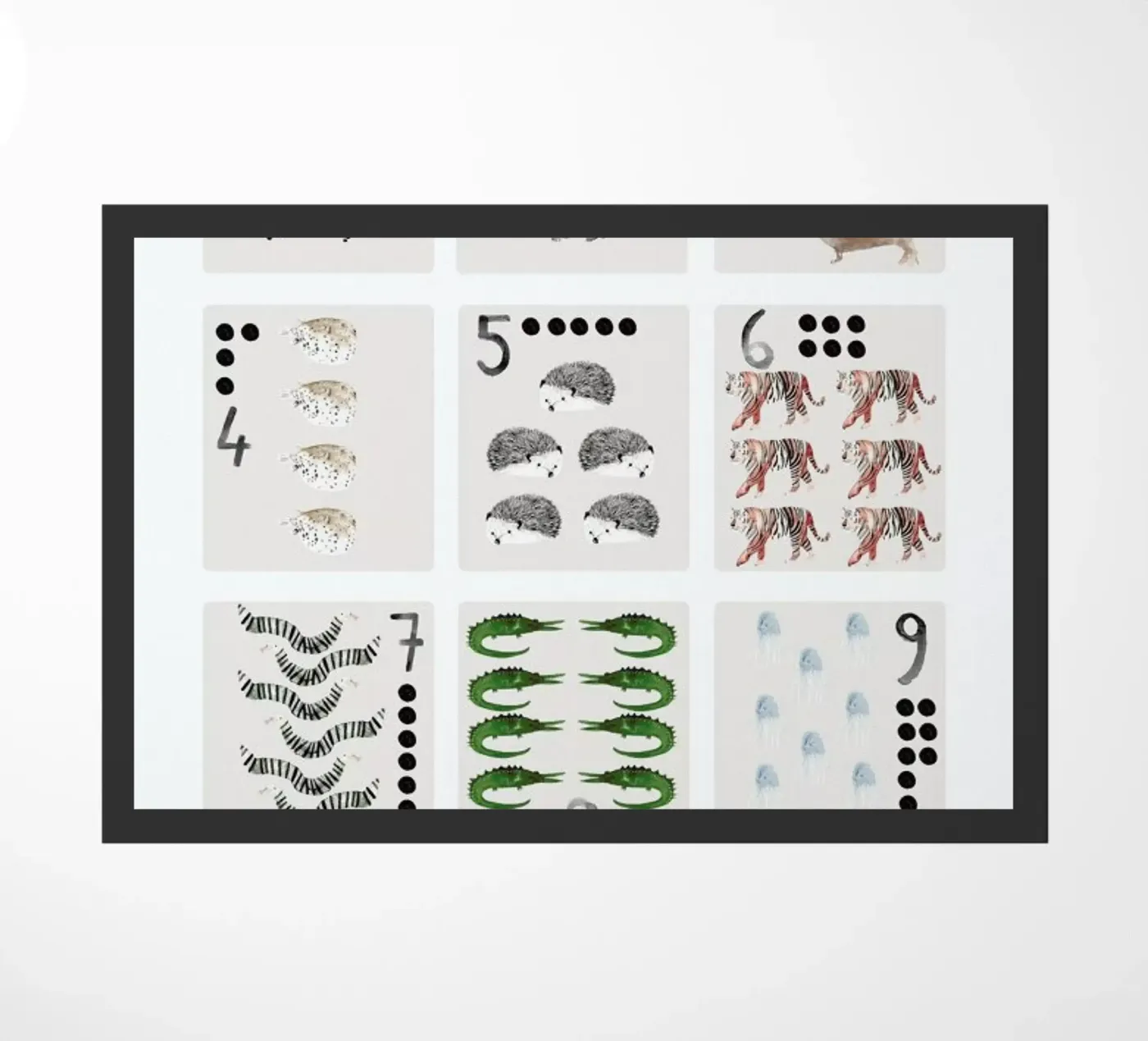 Numbers Print doormat by Isabelle Vandeplassche