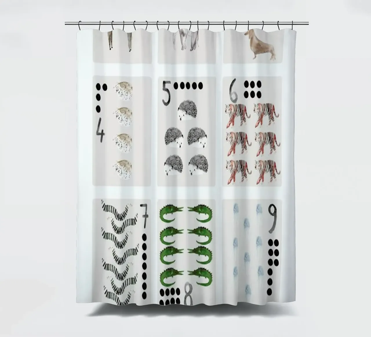 Numbers Print tenda da doccia da Isabelle Vandeplassche