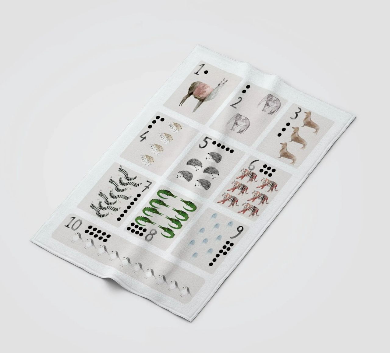 Numbers Print fleece blanket by Isabelle Vandeplassche